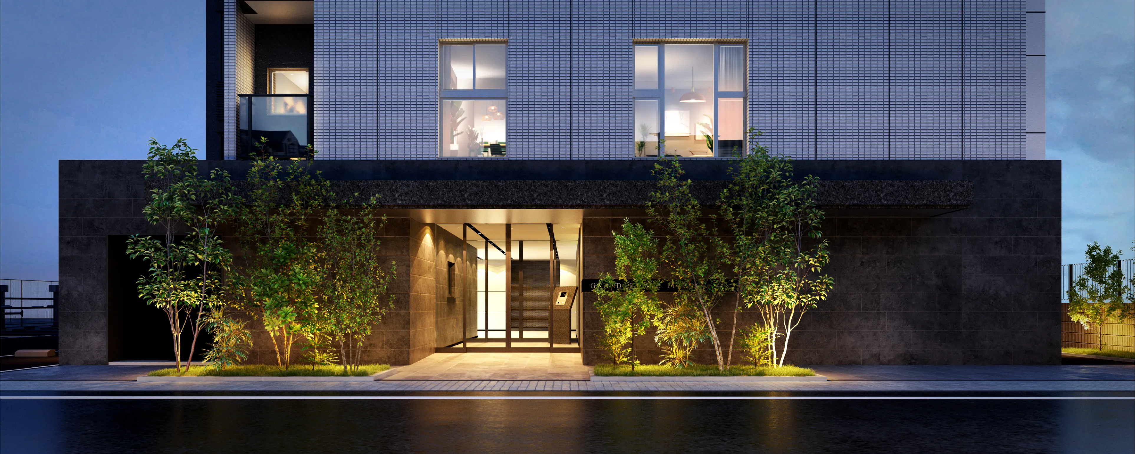 エントランスアプローチ完成予想図